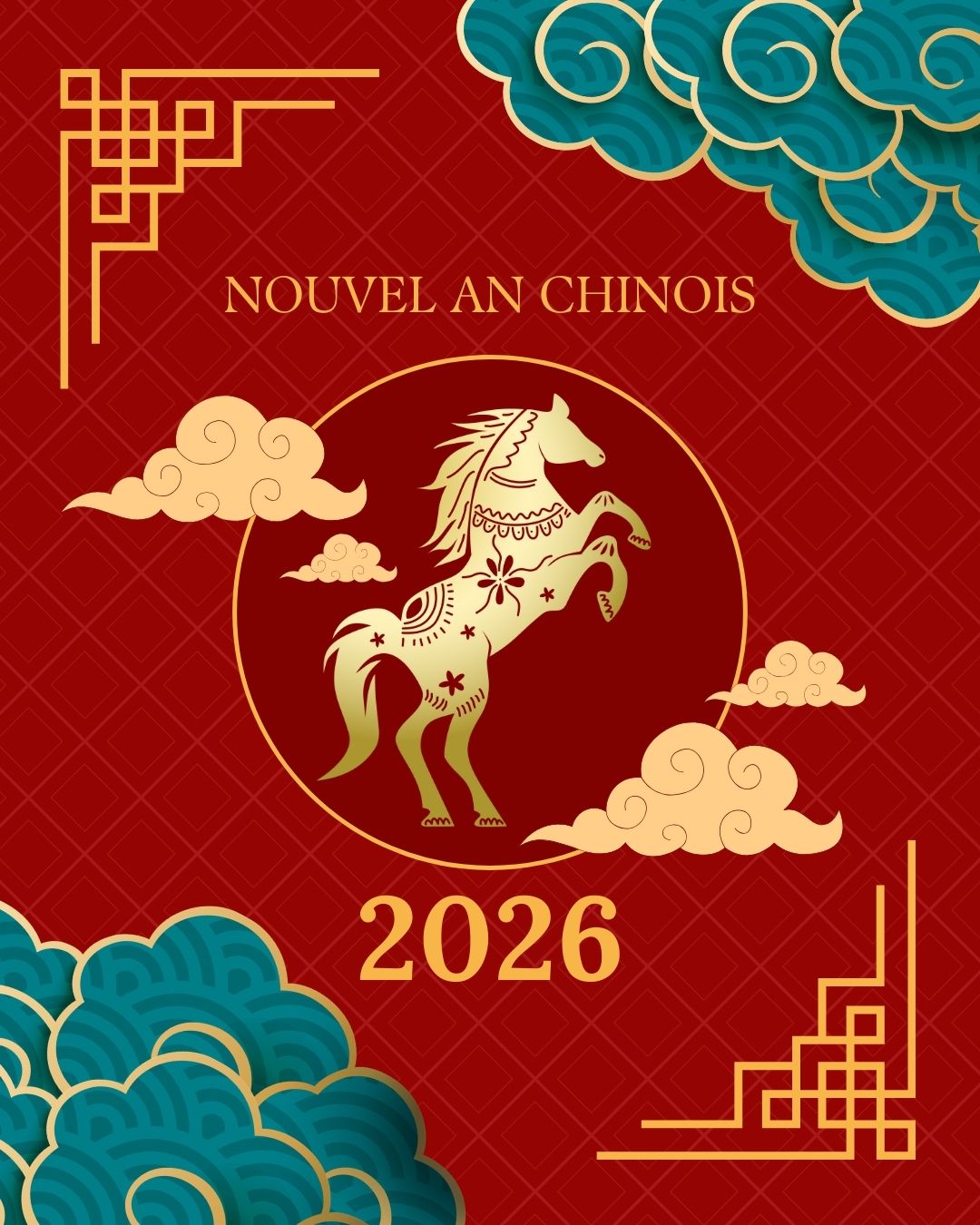 2026 Année du Cheval de Feu.
